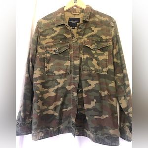 American Eagle Camo Love You Nah Jacket